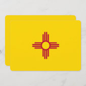 Patriottische uitnodigingen met vlag van New Mexic (Voorkant / Achterkant)