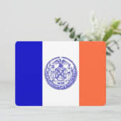 Patriottische uitnodigingen met vlag van New York (Staand voorkant)
