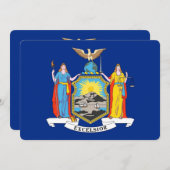 Patriottische uitnodigingen met vlag van New York (Voorkant / Achterkant)