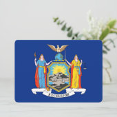 Patriottische uitnodigingen met vlag van New York (Staand voorkant)