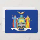 Patriottische uitnodigingen met vlag van New York (Voorkant)