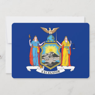 Patriottische uitnodigingen met vlag van New York