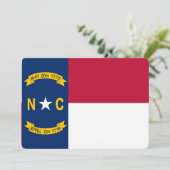 Patriottische uitnodigingen met Vlag van North Car (Staand voorkant)