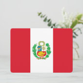 Patriottische uitnodigingen met vlag van Peru (Staand voorkant)
