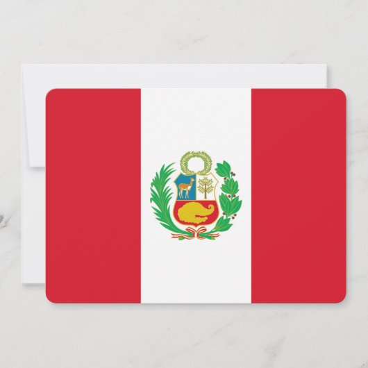Patriottische uitnodigingen met vlag van Peru (Voorkant)