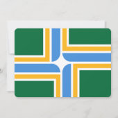Patriottische uitnodigingen met vlag van Portland (Voorkant)