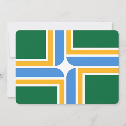 Patriottische uitnodigingen met vlag van Portland (Voorkant)