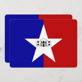Patriottische uitnodigingen met vlag van San Anton (Voorkant / Achterkant)
