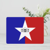 Patriottische uitnodigingen met vlag van San Anton (Staand voorkant)