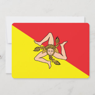 Patriottische uitnodigingen met vlag van Sicilië, 
