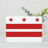 Patriottische uitnodigingen met Washington DC Flag (Staand voorkant)