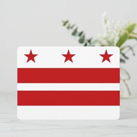 Patriottische uitnodigingen met Washington DC Flag (Staand voorkant)