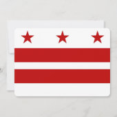 Patriottische uitnodigingen met Washington DC Flag (Voorkant)