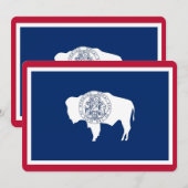 Patriottische uitnodigingen met Wyoming Flag (Voorkant / Achterkant)