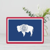 Patriottische uitnodigingen met Wyoming Flag (Staand voorkant)