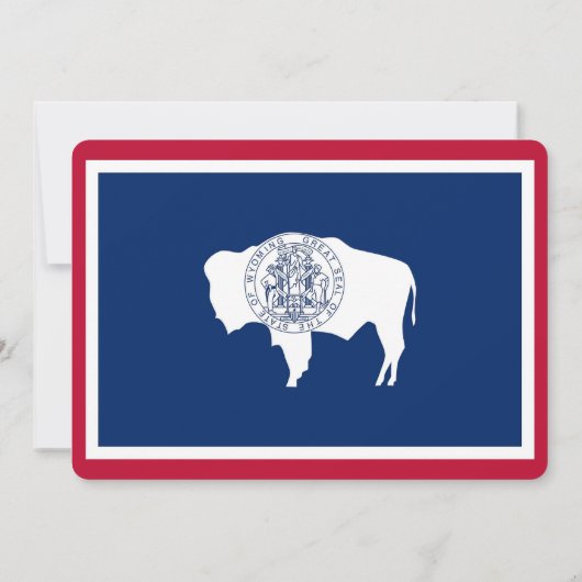 Patriottische uitnodigingen met Wyoming Flag (Achterkant)