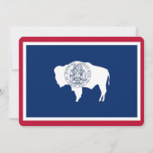 Patriottische uitnodigingen met Wyoming Flag (Voorkant)