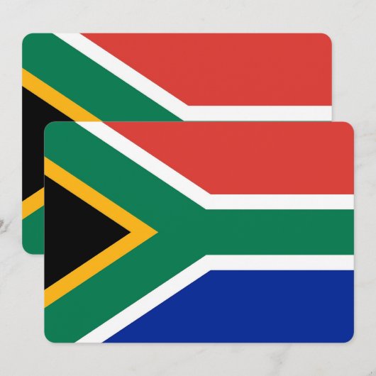 Patriottische uitnodigingen met Zuid-Afrikaanse vl (Voorkant / Achterkant)