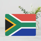 Patriottische uitnodigingen met Zuid-Afrikaanse vl (Staand voorkant)