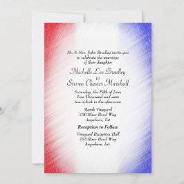 Patriottische uitnodigingen tot bruiloft met strep