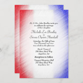 Patriottische uitnodigingen tot bruiloft met strep (Voorkant / Achterkant)