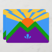 Patriottische uitnodigingen, Vlag van Manitou Spri Kaart (Voorkant / Achterkant)