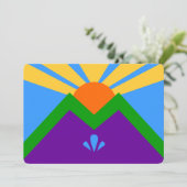 Patriottische uitnodigingen, Vlag van Manitou Spri Kaart (Staand voorkant)