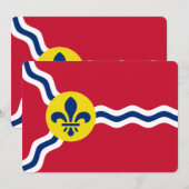 Patriottische uitnodigingen, Vlag van St. Louis, V Kaart (Voorkant / Achterkant)