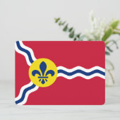 Patriottische uitnodigingen, Vlag van St. Louis, V Kaart (Staand voorkant)