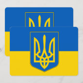 Patriottische uitnodigingen voor de Oekraïense vla (Voorkant / Achterkant)