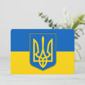 Patriottische uitnodigingen voor de Oekraïense vla (Staand voorkant)