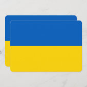 Patriottische uitnodigingen voor de Oekraïense vla (Voorkant / Achterkant)