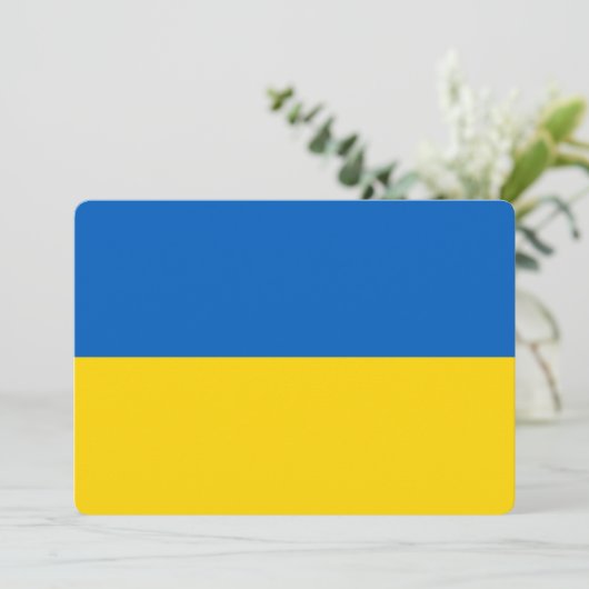 Patriottische uitnodigingen voor de Oekraïense vla (Staand voorkant)