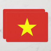 Patriottische uitnodigingen voor de Vietnamese vla (Voorkant / Achterkant)