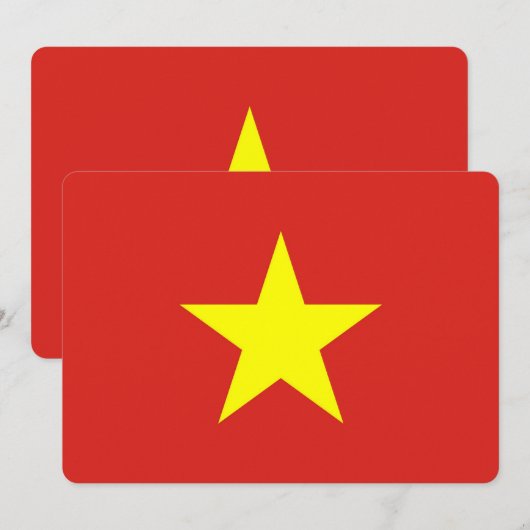 Patriottische uitnodigingen voor de Vietnamese vla (Voorkant / Achterkant)