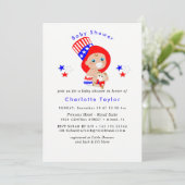 Patriottische Uncle Sam Amerikaans Baby shower Kaart (Staand voorkant)