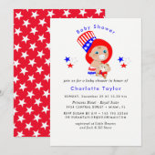 Patriottische Uncle Sam Amerikaans Baby shower Kaart (Voorkant / Achterkant)