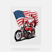 Patriottische Uncle Sam Motorcycle Acryl Bord (Voorkant)