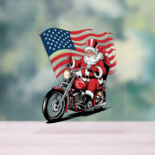 Patriottische Uncle Sam Motorcycle Acryl Bord (Neutraal)