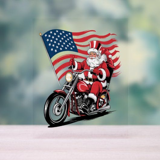 Patriottische Uncle Sam Motorcycle Acryl Bord (Neutraal)
