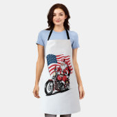 Patriottische Uncle Sam Motorcycle Schort (Gedragen)