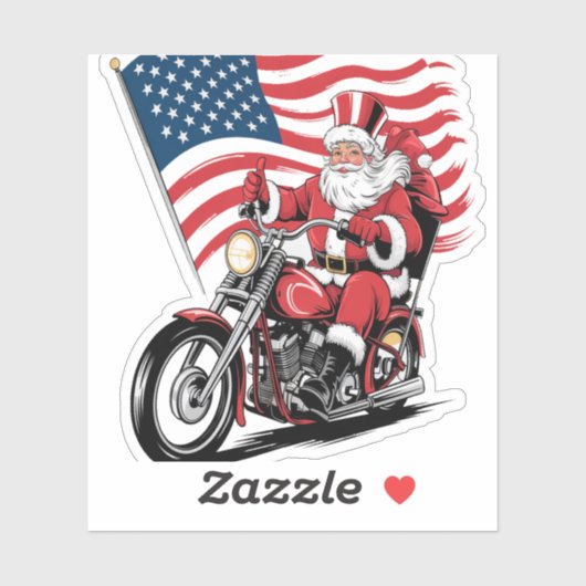 Patriottische Uncle Sam Motorcycle Sticker (Vel)