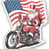 Patriottische Uncle Sam Motorcycle Sticker (Voorkant)