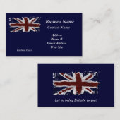 Patriottische Union Jack Britse Union Flag Visitek Visitekaartje (Voorkant / Achterkant)