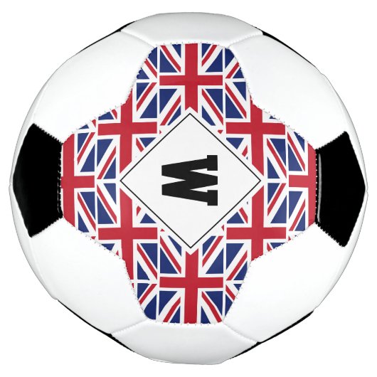 Patriottische UNION JACK GB Monogram Voetbal (Gedraaid)