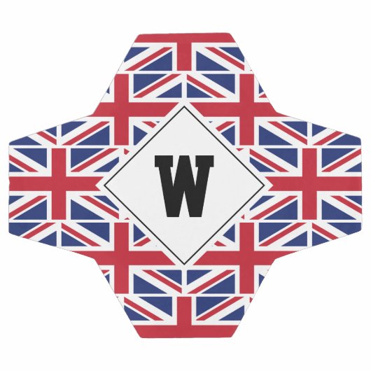 Patriottische UNION JACK GB Monogram Voetbal (Enkel)