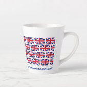Patriottische Union Jack UK vlag gastvrijheid Latte Mok (Rechts)
