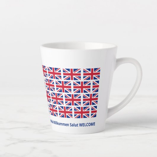 Patriottische Union Jack UK vlag gastvrijheid Latte Mok (Rechts)