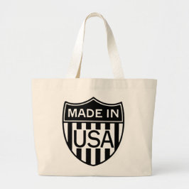 Patriottische  Union Made in America Totebag Grote Tote Bag