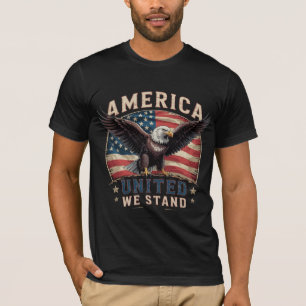 Patriottische United we Stand Amerikaanse Vlag T-S T-shirt